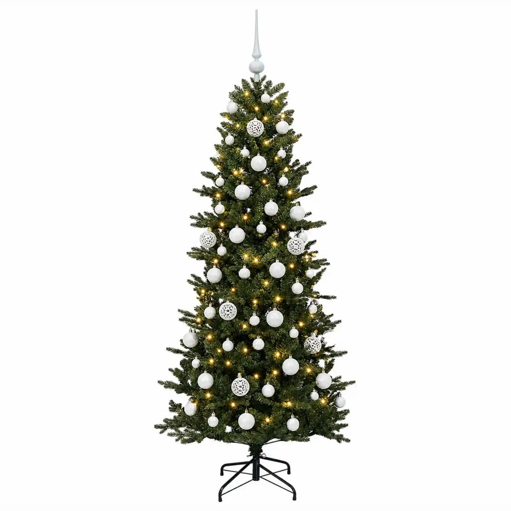Albero di Natale artificiale con palline 180 cm 300 LED 3467056