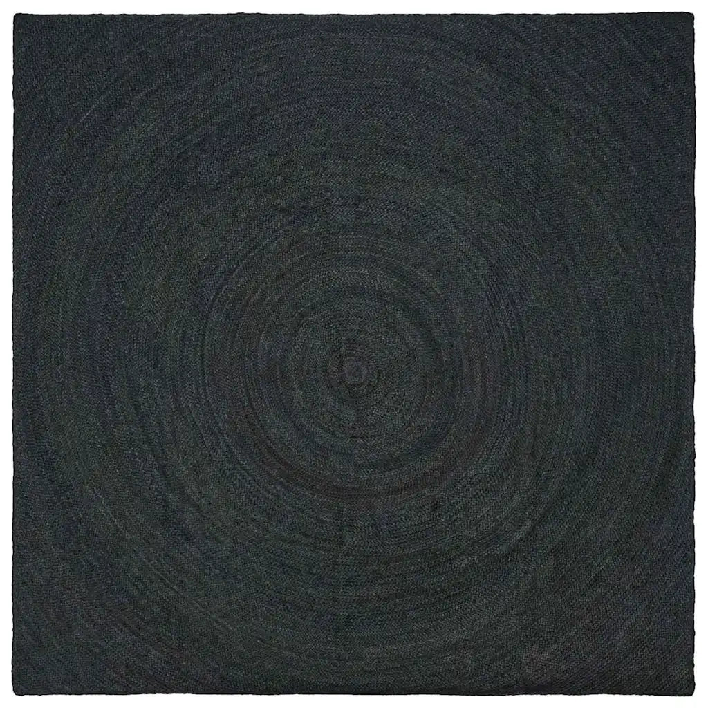 Tappeti per area | Tappeti a zone Grigio Scuro 200 x 200 cm Juta