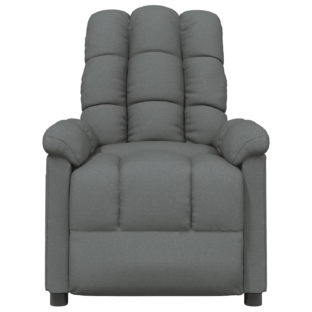 Poltrona | Sedia Relax Reclinabile in Tessuto Grigio Scuro