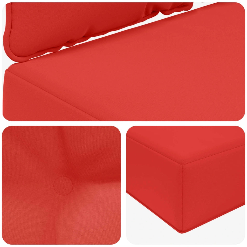 Cuscino per divano da esterno 2 pcs Rosso Poliestere 900784