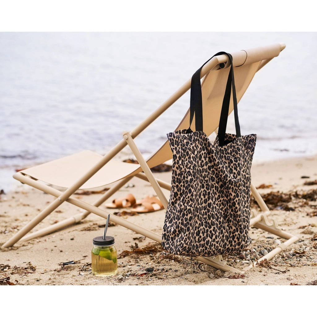 Borsa Shopper Ava, Marrone, Cotone, 35x9,5x39 cm