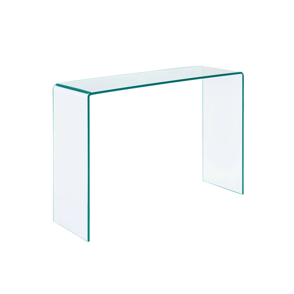 Console rettangolare in cristallo temperato, 110cm, transparent