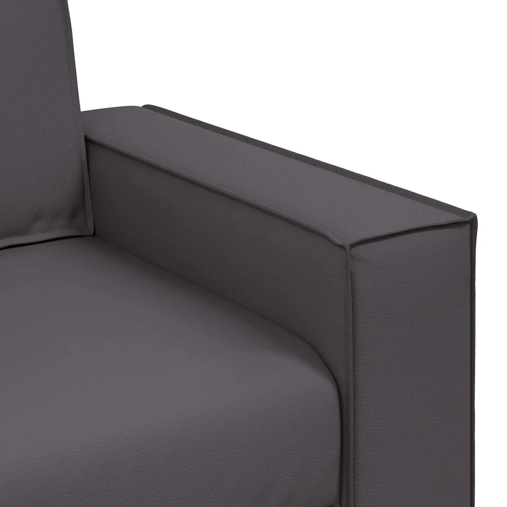 Divano | Divano da soggiorno | Sofa a due posti Grigio 180 cm Pelle Sintetica