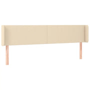 Testiera | Testata ad Orecchio Crema 183x16x78/88 cm in Tessuto