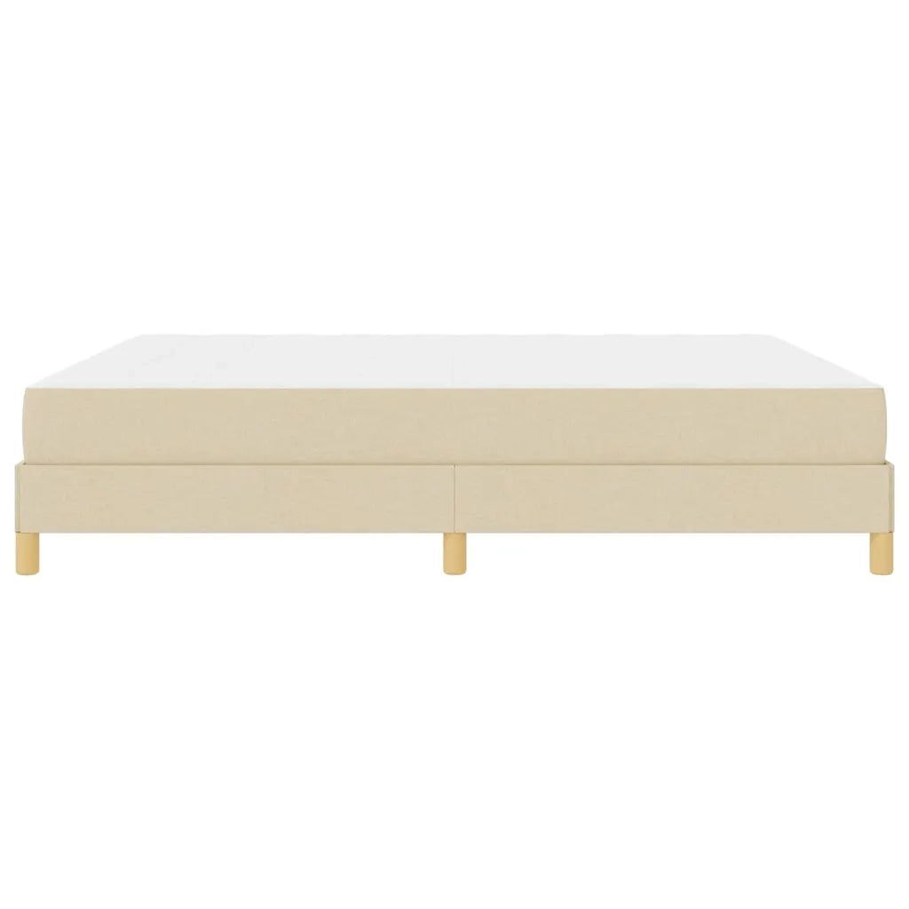 Letto a molle con materasso Crema 180 x 200 cm Tessuto 3398589