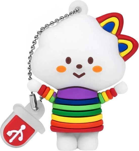 USB Stick 32 GB con Disegno Ragazza e Nuvola, Modello di Pen Drive per Scuola e Regalo