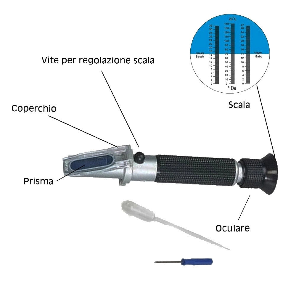 AQL MR100ATC Rifrattometro con compensazione automatica temp.