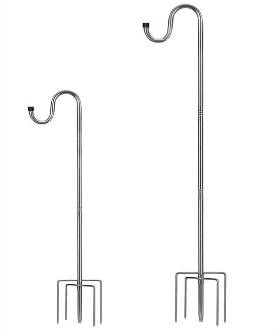 Piazzola per uccelli, 117 cm di altezza regolabile, gancio in metallo robusto a 5 denti, illuminazione, vaso per piante, lampada, gancio per decorazioni di matrimonio (1 confezione)