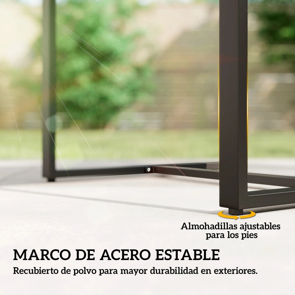 Set Salotto Giardino Polyrattan ¨C Xylo ¨C 2 Sedie con Cuscini + Tavolino Piano Vetro Grigio