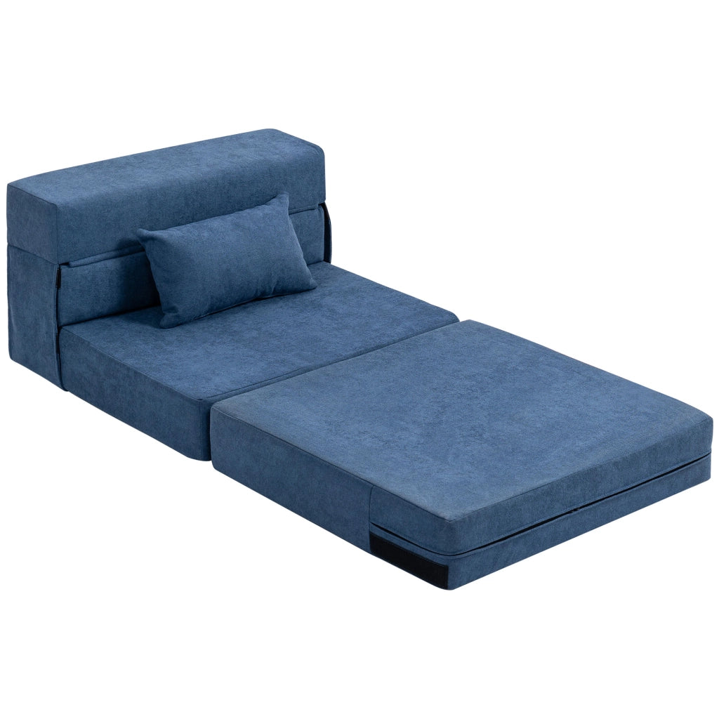 Divano letto imbottito ¨C Minimal ¨C blu scuro
