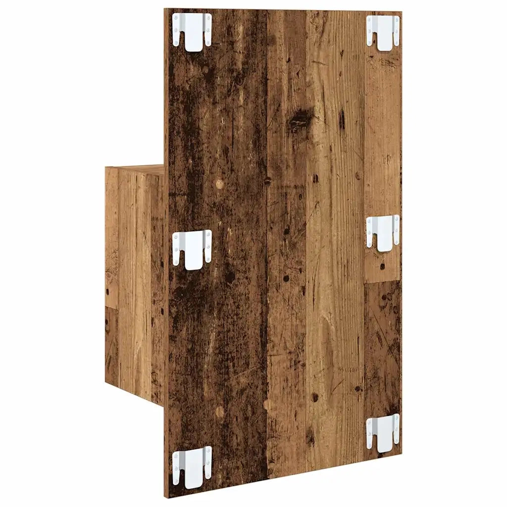 Set di 2 Comodini | Armadio da Notte | Mobiletto da notte Legno vecchio 50 x 32.5 x 80cm
