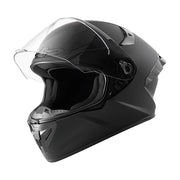 Casco Integrale da Moto MD-821 Taglia M, Calotta in ABS e Strato EPS, Visiera Trasparente, Omologato ECE 22.06 DOT, con Tasche Bluetooth, Nero