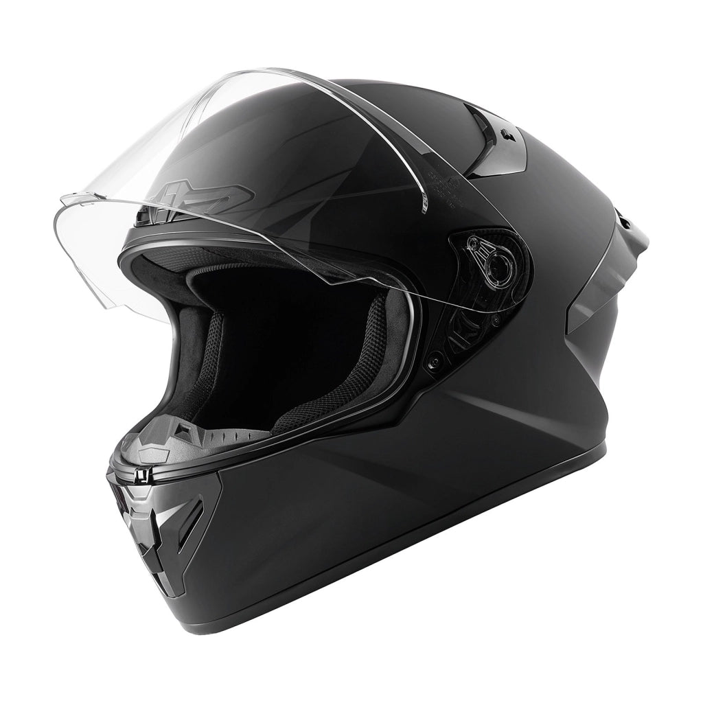 Casco Integrale da Moto MD-821 Taglia M, Calotta in ABS e Strato EPS, Visiera Trasparente, Omologato ECE 22.06 DOT, con Tasche Bluetooth, Nero