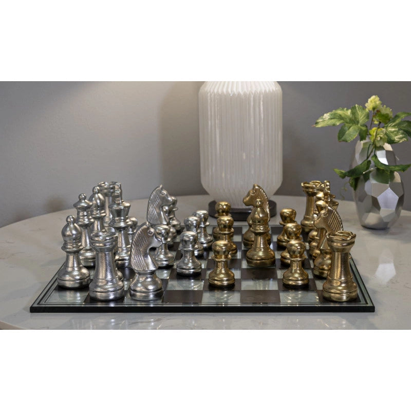 Set Scacchiera Nera/bianca cm 50,5x50,5x14
