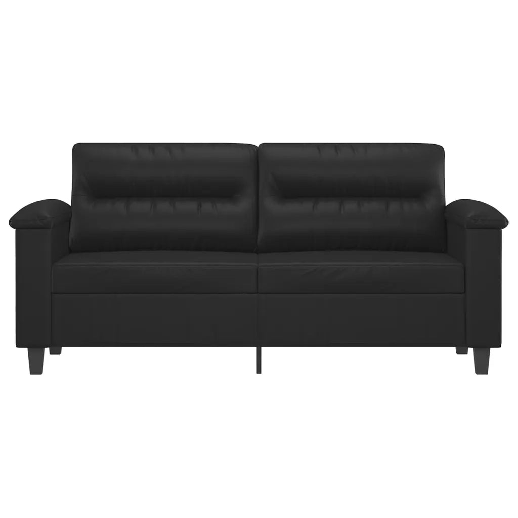 Divano a 2 Posti Nero 140 cm in Similpelle 359583