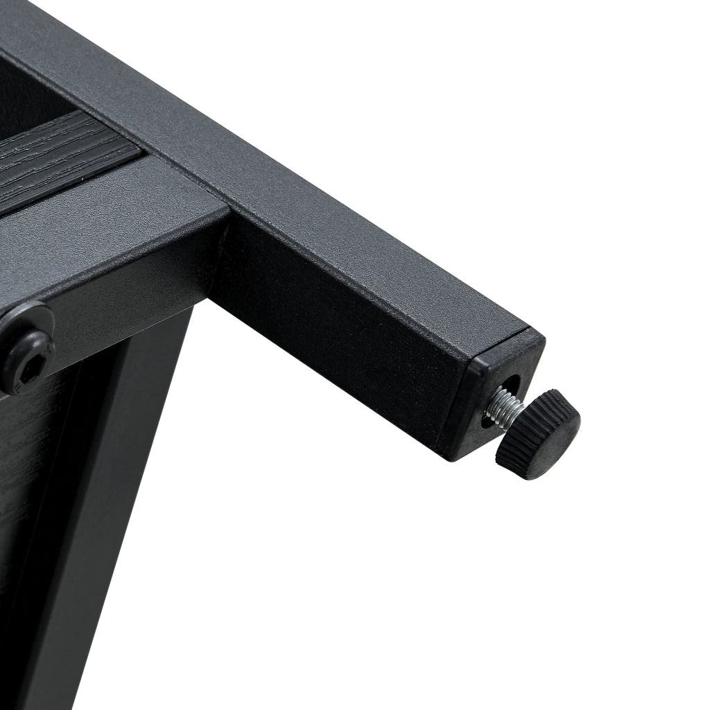 Tavolo da pranzo rotondo Ø107 cm con 2 ripiani in MDF e metallo nero