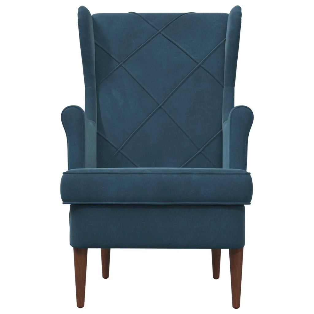 Poltrona-Divano Sedia Blu Velluto 377247