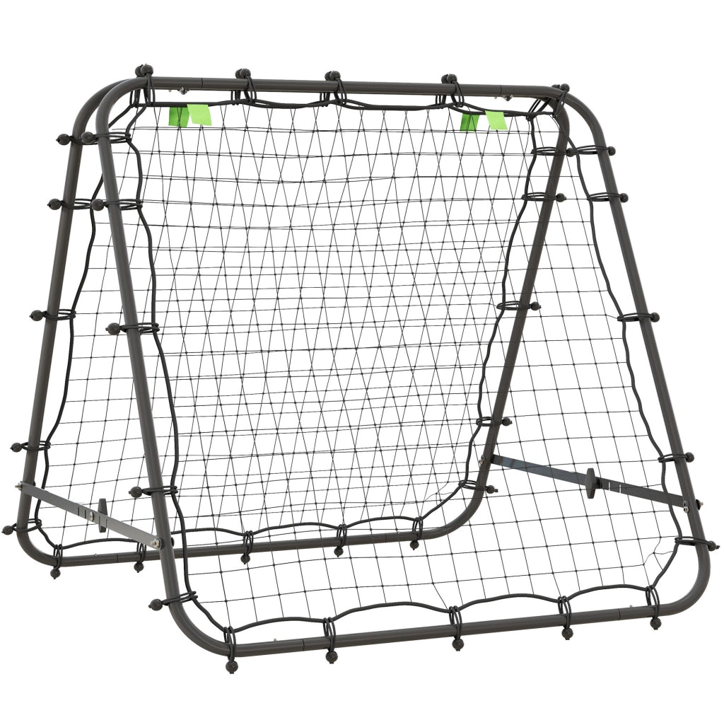 Rebounder da calcio pieghevole regolabile in acciaio nero