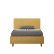 Letto Singolo 80x190 cm con Rete e Contenitore Adele Ocra