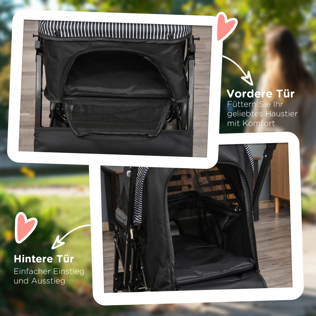 Carrello per Cani Pieghevole ¨C Minimal ¨C Nero
