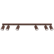 Plafoniera KARBON 6L marrone