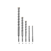 Trade Shop - Set 5 Punte Per Trapano Per Martello Pneumatico Scalpello Acciao 5-6-8-10-12 Mm -
