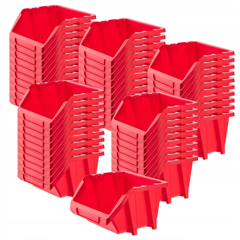 Set di 50 vassoi portaoggetti KADAX per officina, dimensioni 214x198 mm.