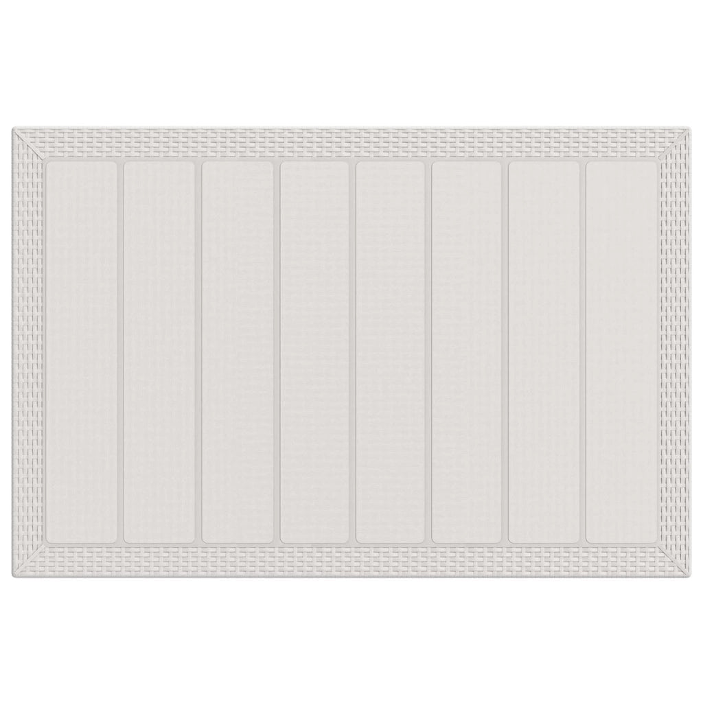 Set da Pranzo per Giardino con cuscino 5 pcs Bianco e Crema PP