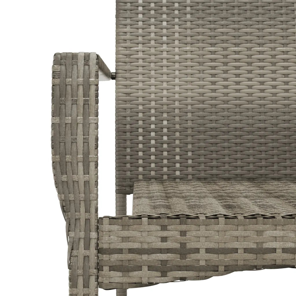 Sedie da Giardino con Cuscini 2 pz | Sedie da Esterno in Polyrattan Grigie
