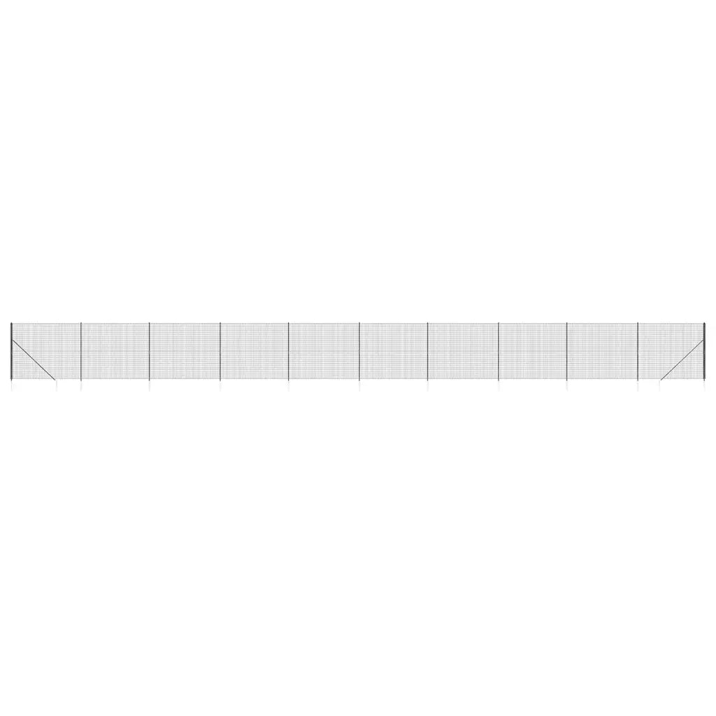 Recinzione Metallica con Picchetti Ancoraggio Antracite 1,4x25m 154251