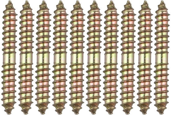 Viti a testa deviante in bronzo - 10 pezzi - 60 mm di lunghezza complessiva