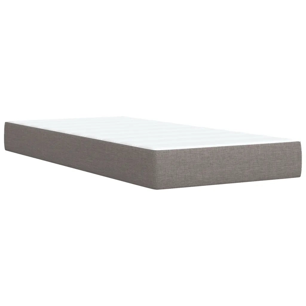 Giroletto a Molle con Materasso-Struttura Letto Tortora 90x190 cm in Tessuto 948331