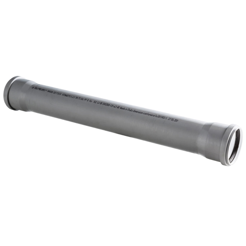 TUBO 2 BICCHIERI AD INNESTO IN PP CON GUARNIZIONE SERIE ED TECH - ø75 MT 2  - WAV