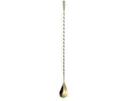 Menglepel a Spirale 30 cm - Acciaio Inossidabile - Cocktaillepel - Attrezzatura per Barman - Forma a Spirale - Ambientalmente Piatto