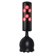 Saco de Boxeo de Pie 165 cm con Base Rellenable de Agua o Arena ¨C zephmum ¨C 50x50x165 cm Nero