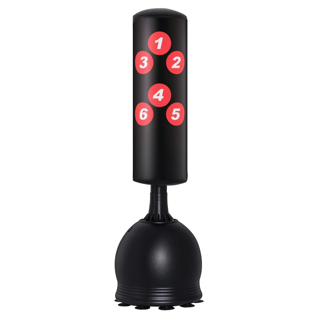 Saco de Boxeo de Pie 165 cm con Base Rellenable de Agua o Arena ¨C zephmum ¨C 50x50x165 cm Nero