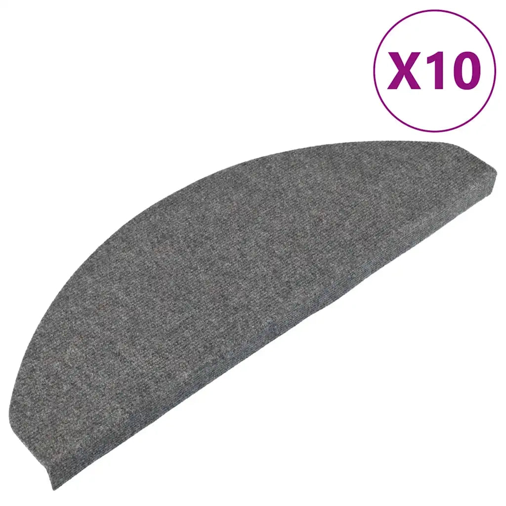 Tappetini Autoadesivi per Scale 10 pz | Gradini per Scale Grigi 65x22,5x3,5 cm