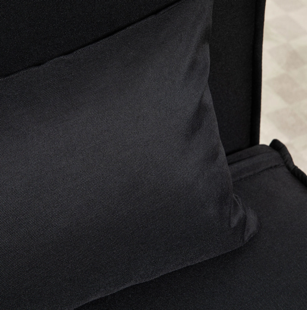 Poltrona Letto 2-in-1 con Schienale Regolabile e Cuscino Decorativo, Rivestimento in Lino, Portata 350 kg