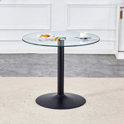 Tavolo da bar in vetro minimalista - Zephmum - Diametro 85 cm Altezza 76 cm
