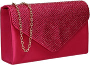 Borsa Clutch per donne, fucsia