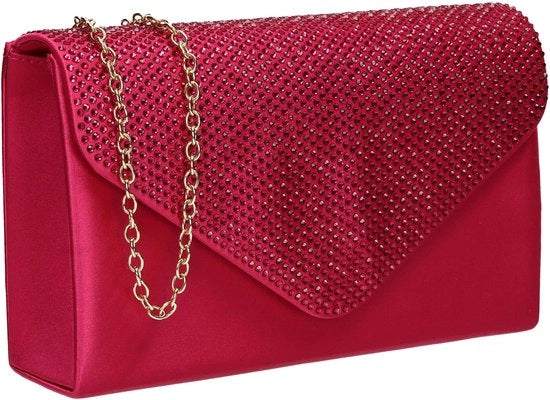 Borsa Clutch per donne, fucsia