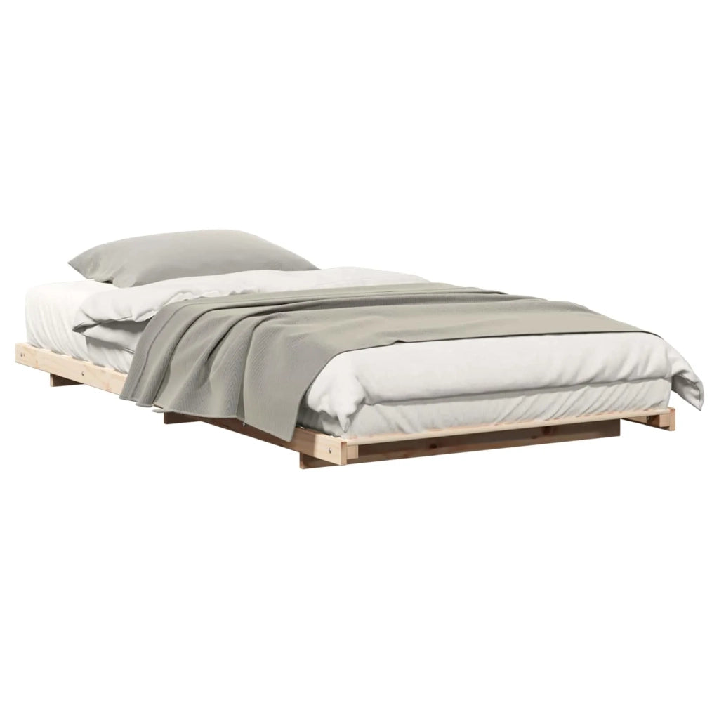 Struttura del letto Marrone 75 x 190 cm Pino massello 873097
