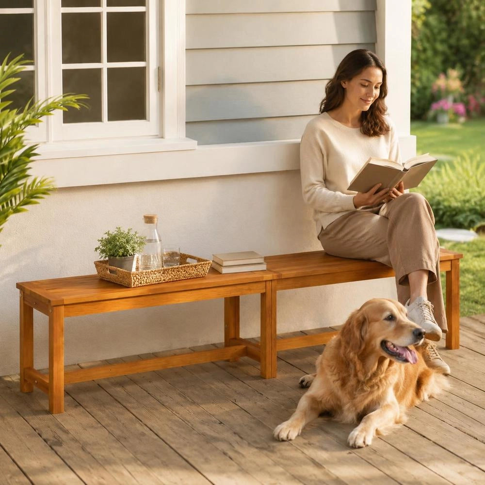 Garden Bench 180x35x45 Cm Solid Acacia Wood