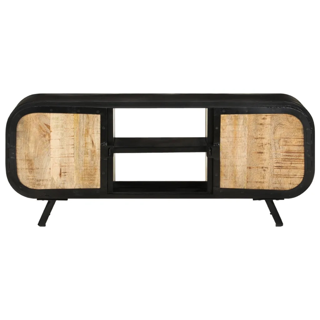 Mobile TV | Armadietto TV | Mobile Porta TV 110x30x45 cm in Legno Massello di Mango Grezzo