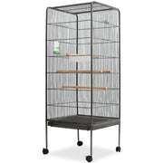 Gabbia per uccelli 54 x 54 x 146 cm acciaio nero 02_0041709