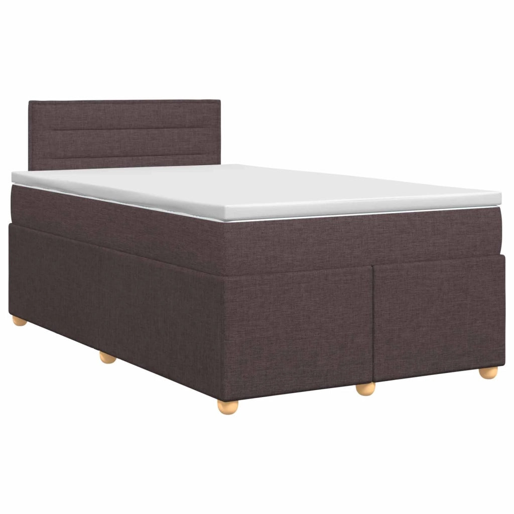 Letto box spring con materasso Marrone Scuro 120 x 200 cm 3450926