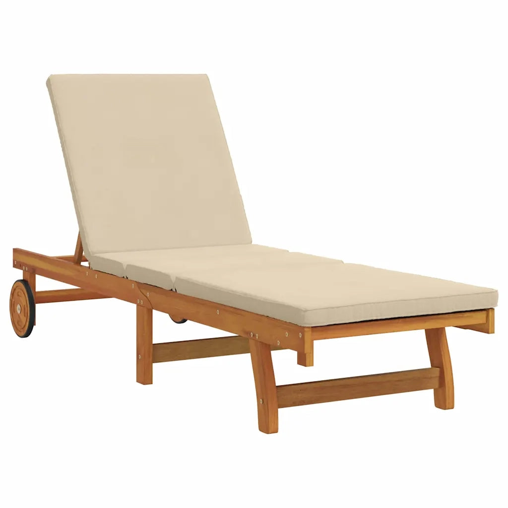 2 pz Lettino Prendisole | Sdraio da giardino | Lettino da sole Marrone Legno di Acacia Massello