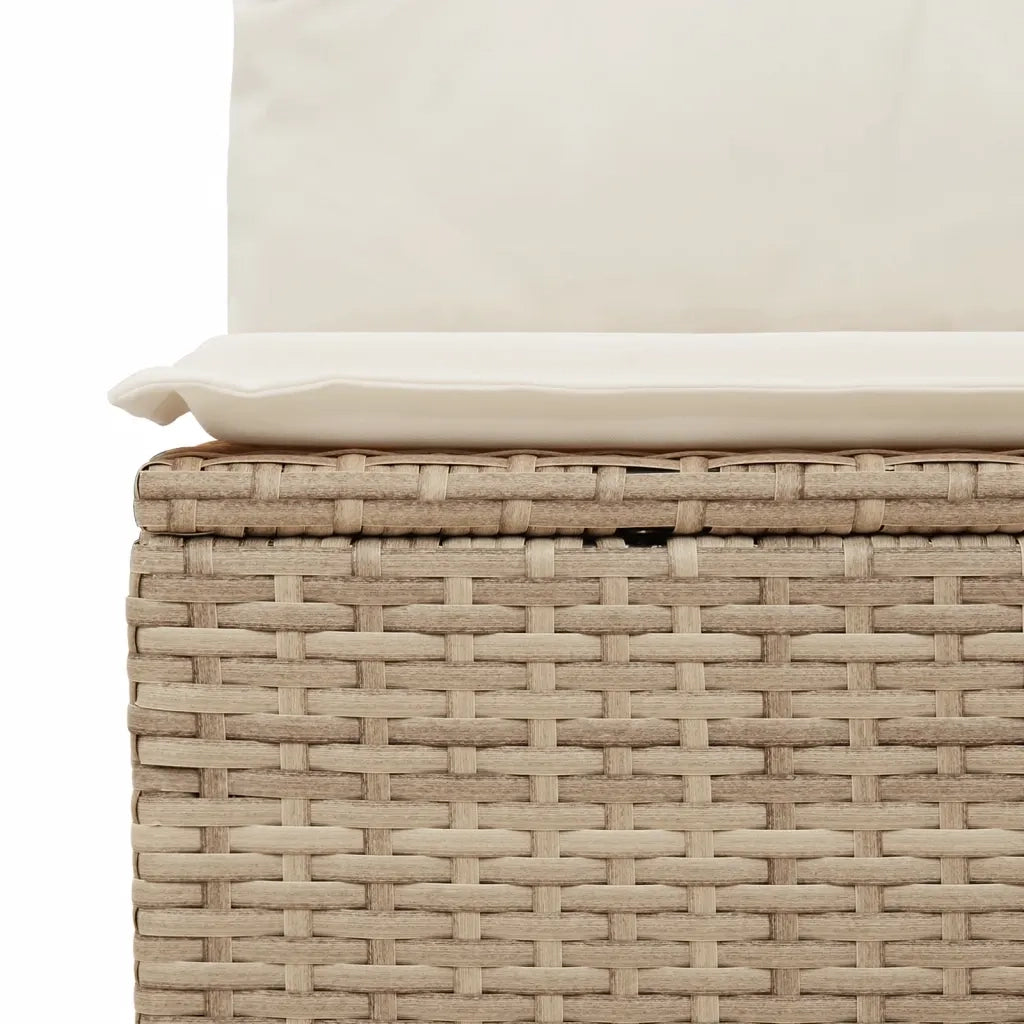 Set Divani da Giardino 14pz con Cuscini in Polyrattan Beige 3228172