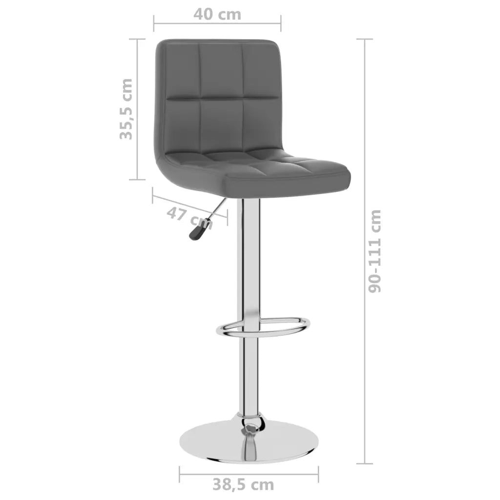 Sgabello da Bar Grigio in Similpelle 334224