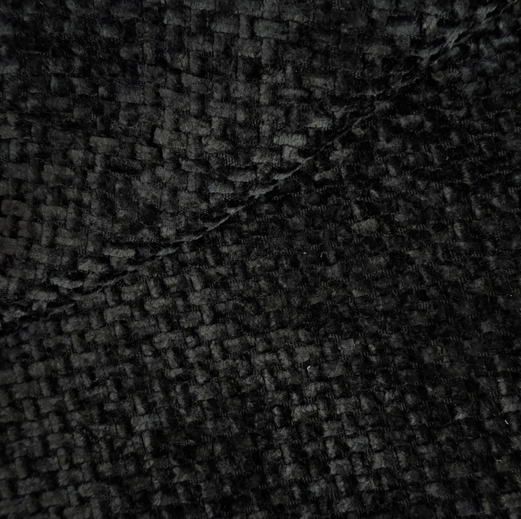 Divano angolare a U 336x168x85 cm in tessuto nero senza montaggio